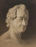 Rauscher Lajos (1845-1914), 2 db rajz: Fej tanumányok. Ceruza, papír. Egyik jelzett és datált (Rausc...