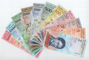 Venezuela 2011-2017. 2B - 20.000B (11xklf) T:AU Venezuela 2011-2017. 2 Bolívares - 20.000 Bolívares (11xdiff) C:AU