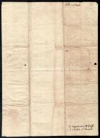 1821 Szűz Mária és József sírjából származó szent ereklye tanúsító levele a Pápai Államban kiállítva...