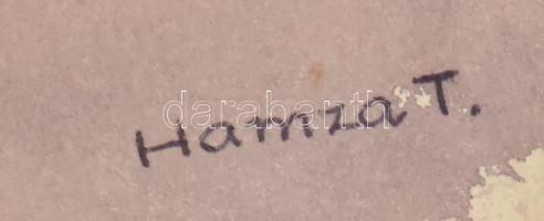 Hamza Tibor (1908-1972): Pásztói részlet. Akvarell, papír, jelezve jobbra lent, hátoldalán özvegye i...