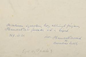 Hamza Tibor (1908-1972): Pásztói vagy egri részlet. Akvarell, papír, jelezve jobbra lent, hátoldalán...