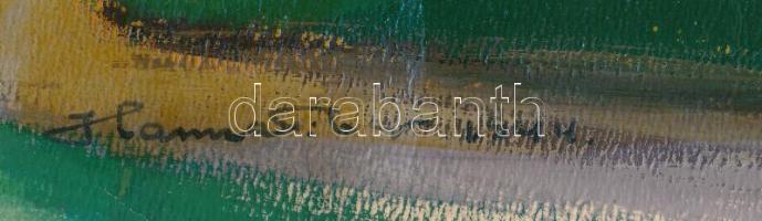 Hamza Tibor (1908-1972): Vár látképe (Szarvaskő?), 1944. Olaj, papír, jelezve jobbra lent, hátoldalá...