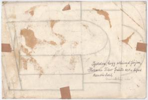 Hamza Tibor (1908-1972): Vár látképe (Szarvaskő?), 1944. Olaj, papír, jelezve jobbra lent, hátoldalá...