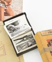 Erotikus, pornográf gyűjtemény: fotók (kb. 110 db kisméretű fotó, Forte dobozban), képeslapok (3 db)...