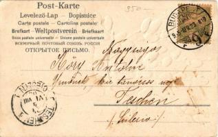 1905 Húsvéti üdvözlet / Easter greeting art postcard. M.S.i.B. Emb. litho (ázott sarok / wet corner)