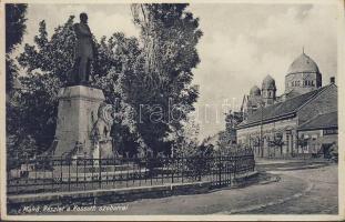 Makó Kossuth szobor a zsinagógával (EK)