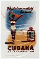Cubana bronzbarnító reklámfólia, 29×19 cm