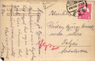 1930 Budapest XIII. Margitszigeti nagyszálló hallja, belső. Csiky Foto (EK)