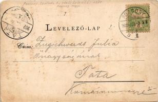 1902 Pozsony, Pressburg, Bratislava; Szálloda a Vörös Ökörhöz (a pozsonyi villamos vasút átszálló és...