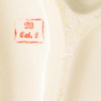 Szamár és kutya porcelán figurális szobor. Kézzel festett, jelzés nélkül, hibátlan 19x14 cm