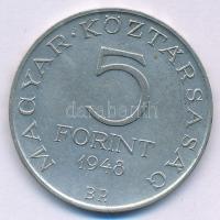 1948. 5Ft Ag "Petőfi" T:AU patina Adamo EM1