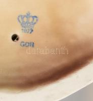 Rokokó virágos figura. Kézzel festett, jelzett, hibátlan m: 29 cm,