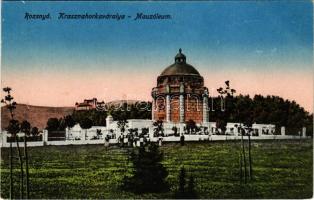 Krasznahorkaváralja, Krásnohorské Podhradie (Rozsnyó, Roznava); Andrássy mauzóleum. Fuchs József kiadása / mausoleum