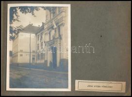 1916 Máramarossziget, M. kir. 5. sz. honvéd tartalékkórház emlékalbuma, benne fotókkal a kórház épül...