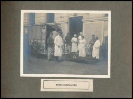 1916 Máramarossziget, M. kir. 5. sz. honvéd tartalékkórház emlékalbuma, benne fotókkal a kórház épül...
