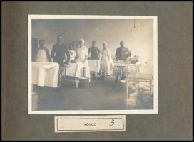 1916 Máramarossziget, M. kir. 5. sz. honvéd tartalékkórház emlékalbuma, benne fotókkal a kórház épül...