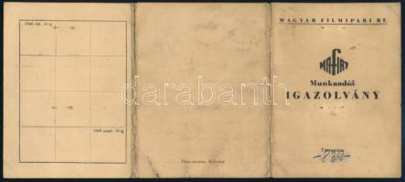 1947 Magyar Filmipar igazolvány jegyszedő részére
