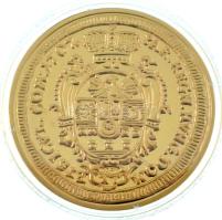 DN "Magyar aranypénzek utánveretben - II. Rákóczi Ferenc arany, 1707" aranyozott fém emlék...