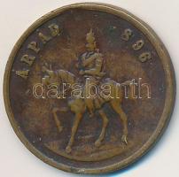 1896. "Ferenc József 1896 / Árpád 896" Br emlékérem (20mm) T:3 ph