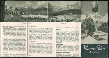 cca 1939 Szlovákia, Magas-Tátra ismertetője, benne színes térkép
