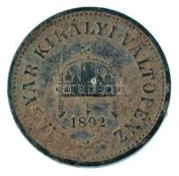 1892KB 2f bronz Körmöcbánya T:F patina Hungary 1892KB 2 Fillér bronze Kremnitz C:F patina Adamo K2