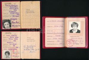 1961-1989 3 db MSZMP tagsági igazolvány egy személy részére