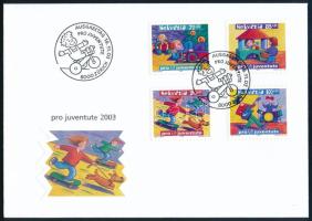 2003 Pro Juventute sor FDC-n Mi 1853-1856