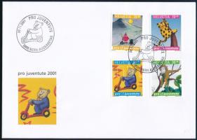 2001 Pro Juventute sor FDC-n Mi 1772-1775