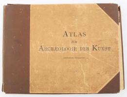 Atlas zur Archäologie der Kunst. 64 Tafeln mit 1000 Abbildungen. Nebst Inhaltsverzeichnis und Alphabetischem Register. Handbuch der Klassischen Altertums-Wissenschaft in Systematischer Darstellung. Hrsg. von Dr. Iwan von Müller. München, 1897, C. H. Beck'scher Verlagsbuchhandlung, 28 (Textheft) p. + 66 t. Teljes! Kiadói haránt-alakú félvászon-kötésű mappa, kopott, sérült mappával, Texheft-en szakadással.