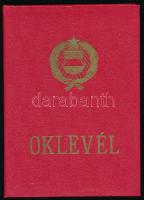 1973 Bp., Politikai főiskolai oklevél