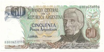 Argentína DN (1985) 50P pótkiadás T:AU Argentina ND (1985) 50 Pesos replacement note C:AU Krause P#314a.2r