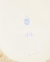 Herendi Rotschhild mintás nagy leveses tál. Plasztikus virág díszítésekkel. Kézzel festett jelzett, ...