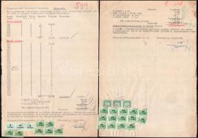 1946 Csehszlovák áttelepítési bizottság részére kiállított számlák
