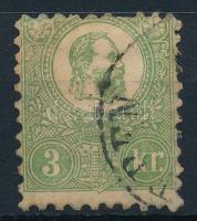 1871 Kőnyomat 3kr (160.000) (felül egy foghiány / missing perf.)