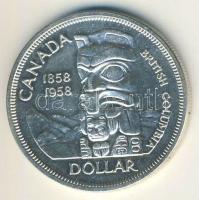 Kanada 1958. 1$ Ag "Brit-Kolumbia-Totemoszlop" T:2