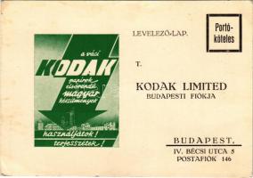 A váci Kodak papírok elsőrendű magyar készítmények. Használjátok! Terjesszétek! Kodak Limited budapesti fiókja. Budapest V. Bécsi utca 5. Rigler r.-t. kiadása / Hungarian Kodak photo film advertisement (EK)