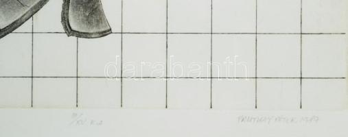 Prutkay Péter (1947-2022): Erdélyi szalonna, 1987. Rézkarc, akvatinta, papír. Jelzett, művészpéldány...