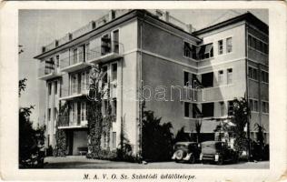 1941 Szántód, Balatonszántód; MÁVOSz üdülőtelep, autók