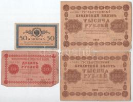 Szovjetunió / Orosz Szocialista Szövetségi Szovjet Köztársaság 1918. 50k + 10R + 25R + 100R (3x) + 1000R (2x) T:F-G Soviet Union / Russian Socialist Federated Soviet Republic 1918. 50 Kopecks + 10 Roubles + 25 Roubles + 100 Roubles (3x) + 1000 Roubles (2x) C:F-G