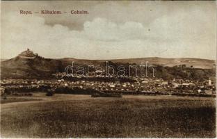 Kőhalom, Reps, Rupea; Burg / látkép, vár. Kasper & Kellner kiadása / Cetatea / general view with castle (ragasztónyom / glue marks)