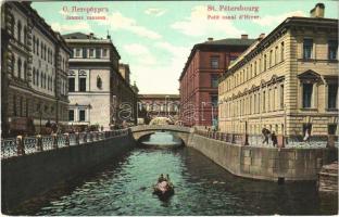 1908 Saint Petersburg, St. Petersbourg, Leningrad, Petrograd; Petit canal d'Hiver / canal