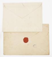 1911 2 db nagyméretű boríték báró Czikann Mór diplomata részére