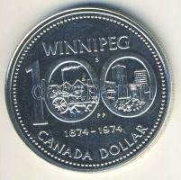 Kanada 1974. 1$ Ag "100 éves Winnipeg" T:PL