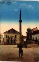 1918 Tuzla (?), Dzamija / mosque + "K. und K. Milit. Post Tuzla" (EK)