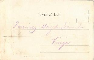 Buziásfürdő, Baile Buzias; Park télen, Szent Antal csodakút a tóval. Nosek Gusztáv kiadása (Rb)