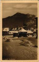 Brassó, Kronstadt, Brasov; Porond tér télen. H. Zeidner kiadása / Piata Prundulni / Angerplatz / square in winter