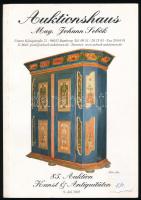 Auktionshaus Mag. Johann Sebök, 85. Auktion, Kunst & Antiquitäten. Német nyelven. Fekete-fehér képekkel illusztrált aukciós katalógus régiség és művészet témában. Kiadói papírkötés, borítón címke maradvánnyal, jó állapotban.