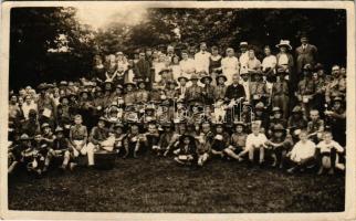 1937 Tusnádfürdő, Baile Tusnad; Szent Imre cserkészcsapat / Hungarian scout camp. photo (ragasztónyomok / gluemarks)