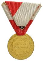 1898. "Jubileumi Emlékérem Fegyveres Erő Számára / Signum memoriae (AVSTR)" aranyozott bro...