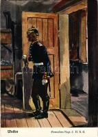 Wecken. Grenadier-Regt. 9. / German military art postcard